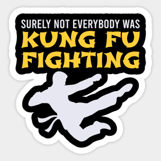 Surely Not Everybody Was Kung Fu Fighting Sticker